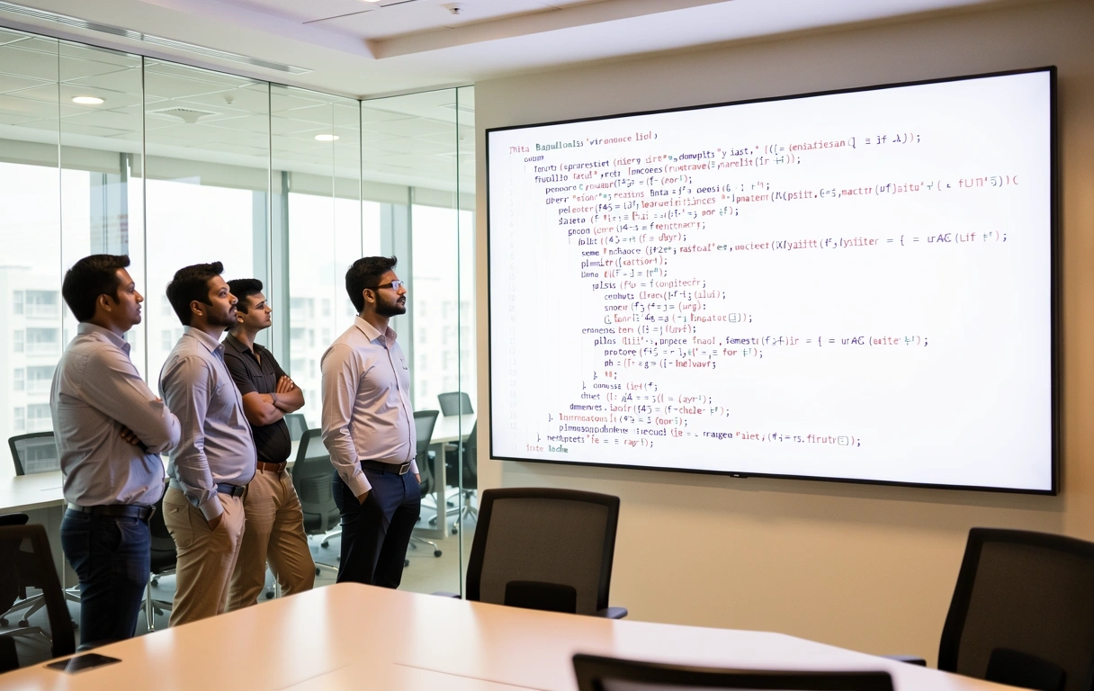 The quantitative team collaborating in our Bangalore office